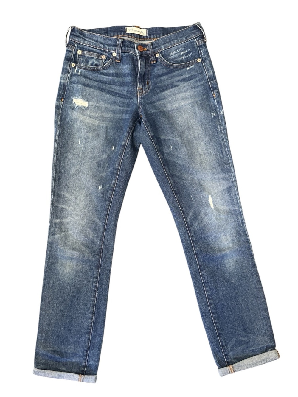 Madewell Slim Boyjean Denim Jeans Distressed Size 24